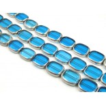 Zdjęcie - Prostokąt aquamarine metalizowany 12mmx14mm